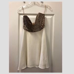 Tobi Gold Sequin Dress